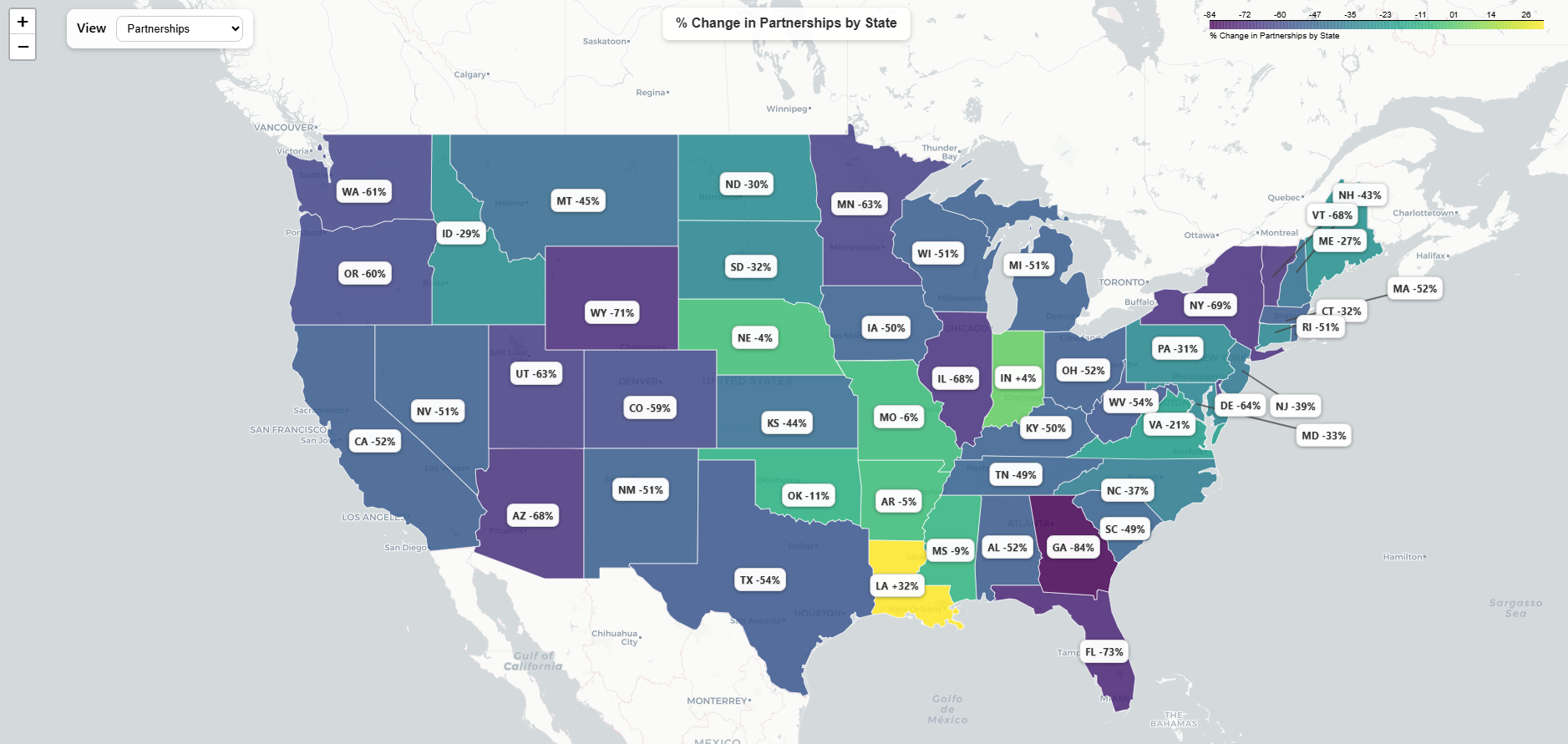 Partnerships Map Visualization